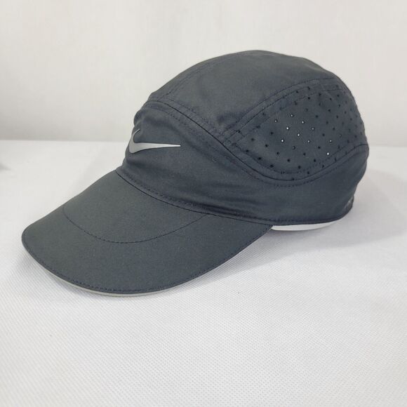 Nike Aerobill Tailwind Adult Black Reflective Swoosh Adjustable StrapBack Hat - Picture 4 of 12